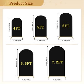 Metal Arch Stand and Wedding Arch Cover Set 7.2ft, Backdrop Arch Stand and Arch Cover with 100 Party Multi-Colored Balloons for Birthday, Wedding Ceremony, Bridal Baby Shower, Graduations, Garden