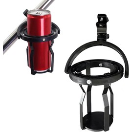 Gyroscopic Cup Holder, Self Leveling Water Bottle Holder Clamp, 360 ° Rotatable Adjustable & Anti Spill Cup Holder for Motorcycles, Cars, Trucks, Boats, Bicycles & Electric Scooters (Black)