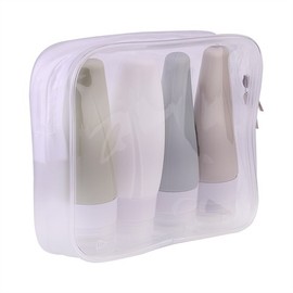 Travel supplies, cosmetics empty bottle, all-in-one small portion pouch LIV020 White/FREE 3ea