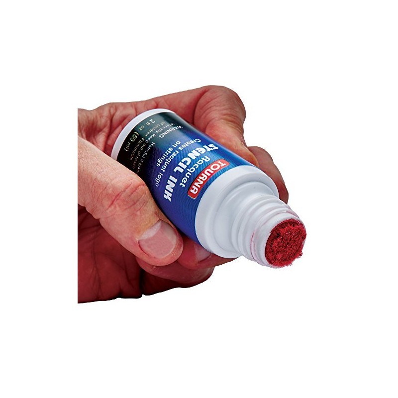 TOURNA Pink Racquet Stencil Ink