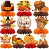10 Pcs Thanksgiving Centerpiece，Fall Table Honeycomb Decorations Fall Centerpiece Table