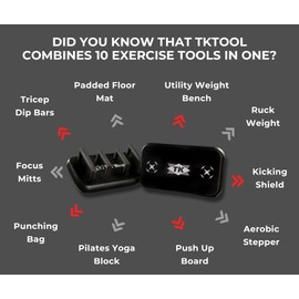 TKTool Mobile Gym Multi-Purpose Training Tool at Home, Gym, Indoor or Outdoor Total Body Workouts for HIIT, Strength, Core, Cardio Conditioning, Functional Bodyweight