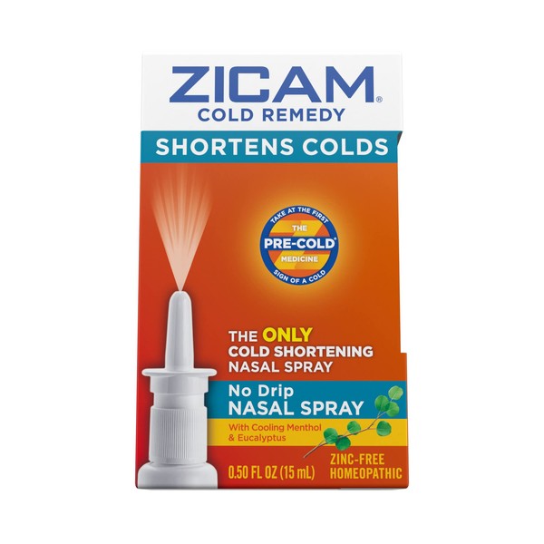 Zicam Cold Remedy No-Drip Nasal Spray with Cooling Menthol &