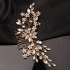 Teyglen Flor De Diamantes De Imitación Para Novia, Boda, Peine