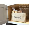 KINTNER DESIGNS Bread Storage Bin- Burlap basket for keeping Bread,