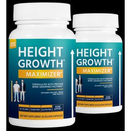 Height Growth Maximizer 2 Pack Height Growth Maximizer, increase bone growth-60 Capsules x2