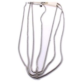 V G S Eternity Fashions Head Jewelry ~ Silvertone Double Strand Head Chain Headband (JH1018-SIL)