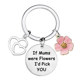 Hgreiwgk Mum Keychain Mum Birthday Gift Mother Keyring from Daughter Son Mothers Day Presents Mum Thanksgiving Christmas peresents Women Female Keychain
