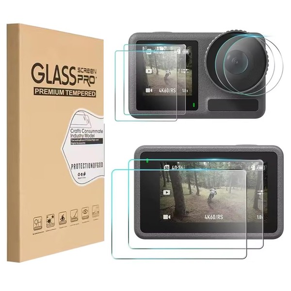 Screen Protector+ Lens Protector for DJI OSMO Action 4, Tempered