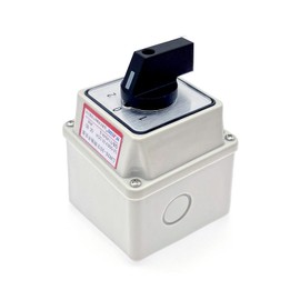 JZK Changeover Switch Universal Cam Selector 3 Position Rotary 8 Screw Terminals Ui 550V 20A ON-Off-ON 2 Phase with Switch Box