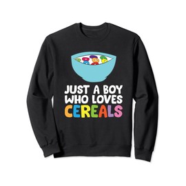 Just a Boy Who Loves Cereals Breakfast Cornflakes Cereal Sweatshirt