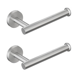 Toilet Roll Holder Toilet Roll Holder Wall Screw Mounted Bathroom Kitchen Washroom Modern Design Holds Mega Tissue Rolls Stainless Steel Rustproof Brushed Nickel 2 Pack