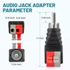 NuIth Speaker Wire Cable to Audio Male RCA Connector Adapter