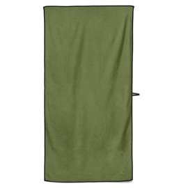 Flow Hydro Sport Towel - Microfiber Quick Dry Swimming Towels for Swim, Pool, Triathlon, and Other Water Sports in Medium, Large, Extra Large, and Hooded Sizes (Army Green, Large (60" x 30"))