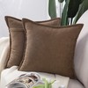 Madizz Set of 2 Short Chenille Throw Pillow Covers 24x24