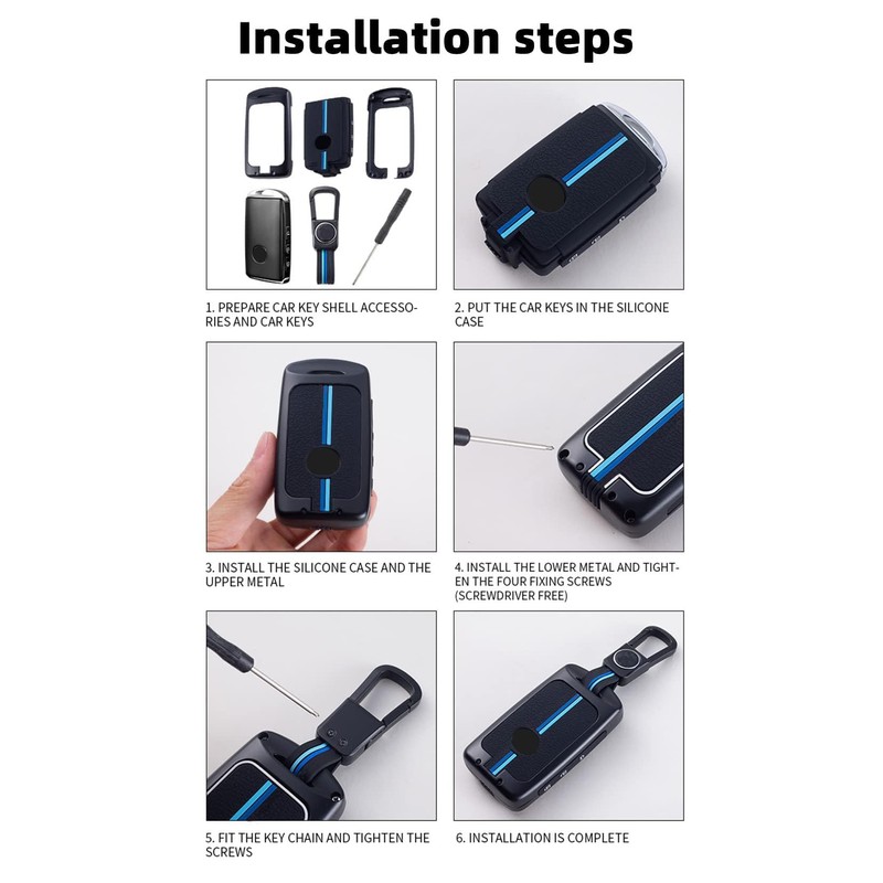 OTMIK - Fundas de aleación de zinc para llave de
