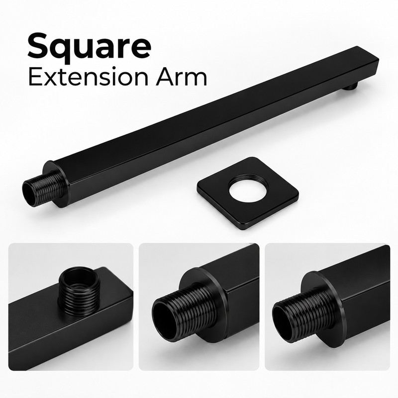 Wall Mounted Shower Head Extension Arm for Rainfall Showers –