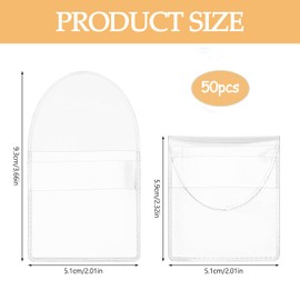 Yharnamite 50 Pcs Single Pocket Coin Sleeves, 2.2 x 2 in Individual Clear Plastic Coin Protector Small Collection Holder, Pocket Coin Flip Single Coin Protector Pouch for Coins, Jewelry, Small Items