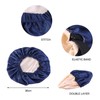 4 Pieces Silky Satin Bonnet Hair Cap Double Layer Sleep