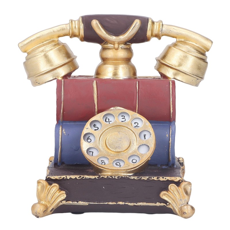 Retro Resin Telephone Model Home Study Desktop Antique Telephone Model