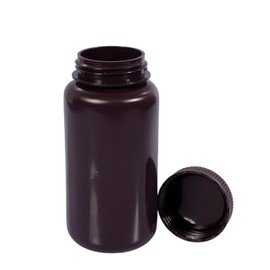 Biologix 1000ml(33oz) PP Amber Reagent Bottles, 10PCS Plastic Wide Month Reagent Container with Screw for Laboratory, Liquid Storage, Bottles and Lids Separately Package