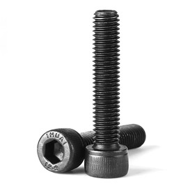 M6-1.0 x 50mm Hex Socket Head Cap Screws Bolts 12.9 Grade Alloy Steel, Metric Allen Hex Drive, Black Oxide Finish, Machine Fully Threaded 25PCS