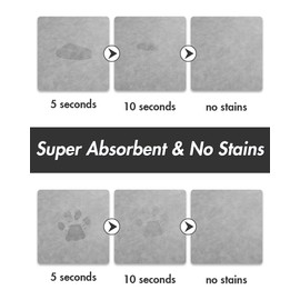 MontVoo-Absorbent Pet Feeding Mat-No Stains Pet Mat for Food and Water Bowl-Quick Dry Cat & Dog Food Mat Water Dispenser Mat-Pet Supplies Mat-Dog Water Bowl Mat for Messy Drinker,（LightGrey,23"x34"）