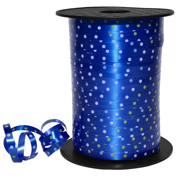 Morex Ribbon Confetti Curling Ribbon, Polypropylene, 3/16 inch by 500 Yards, Blue, Item 32705/500-614, 3/16" by 500 yd