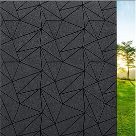 Coavas Privacy Window Film Frosted Window Clings Sun UV Blocking Bathroom Glass Door Stickers Non Adhesive Opaque Vinyl Self Static Cling Decorative Covering (11.8 x 78.7 Inch,Total Blackout)