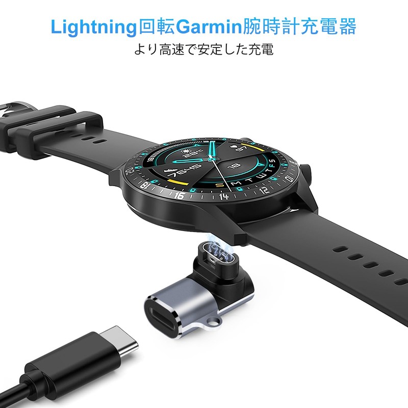 leizhan Garmin Watch Charger Adapter [2 Pieces] L-Shaped Type-C Compatible