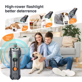 Antibarking Ultrasonic Device, Ultrasonic Dog Repeller 30 Feet, Anti Bark Device Dogs, 3-in-1 Bark Control Device, LED Light, Device for Stoping Dog Barking, Dog Stopper for Indoor and Outdoor Use