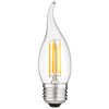 Sunlite LED Filament CA11 Flame Tip Chandelier Light Bulb, 4