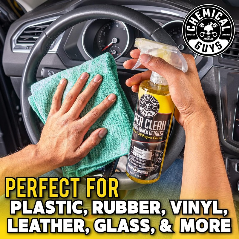 Chemical Guys Limpiador y Protector de Interiores InnerClean, Amarillo, 16
