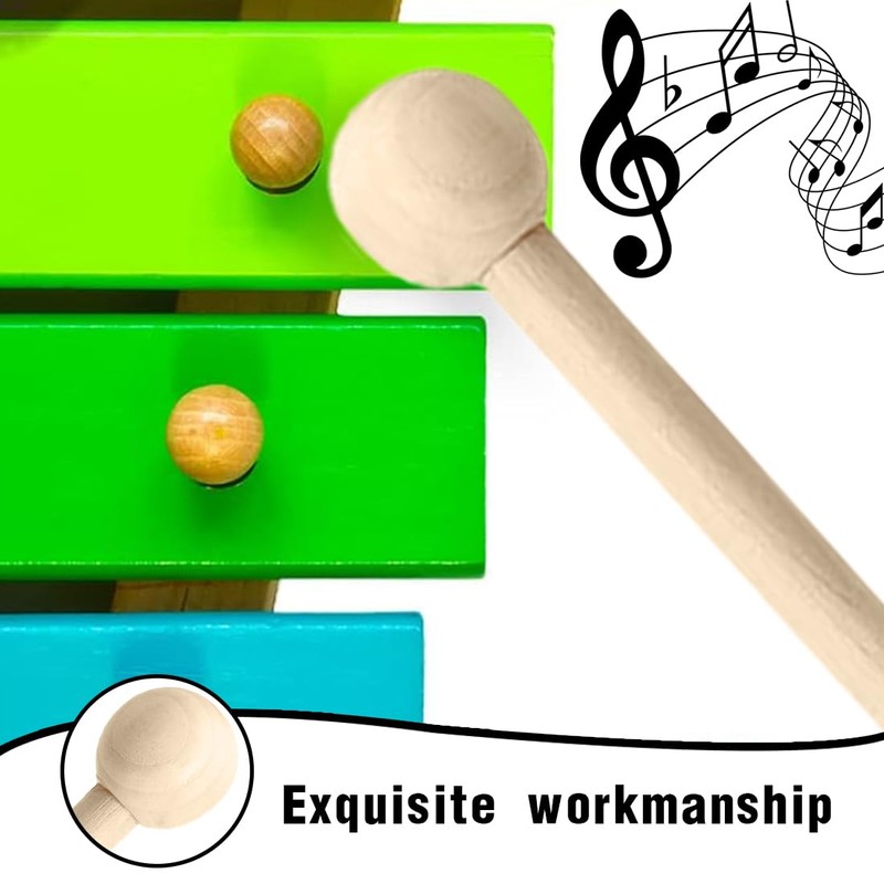 Set of 4 Wooden Mallet Drumsticks Marimba & Chime Sticks
