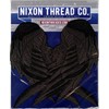 Midnight Black Angel Wings Embroidered Patches 14” | "Saints &