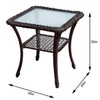 ATR ART TO REAL Outdoor Side Table, Indoor Outdoor Tempered