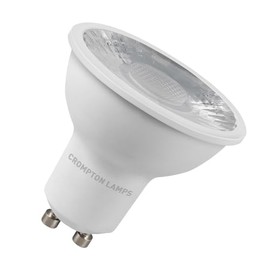 Crompton Lamps LED GU10 Spotlight 5W Thermal Plastic 3000K Warm White 38° Clear (50W Eqv)