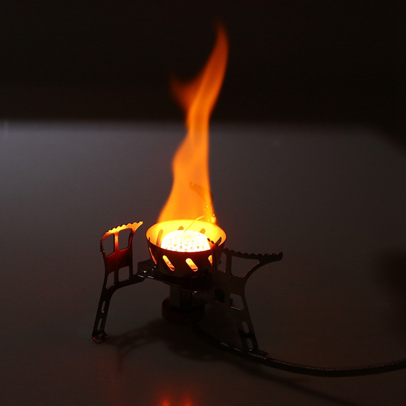 Camping Gas Stove with Gas Adapter Set Improves Burning Efficiency