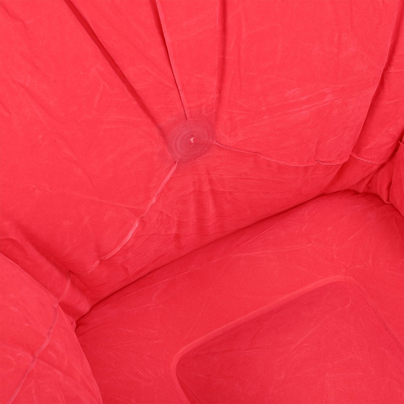 Inflatable Lounge Chair Flocking PVC Portable Folding Blow Up Sofa