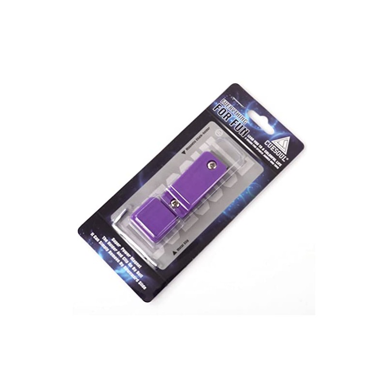 CUESOUL Purple Billiards Magnetic Pool Cue Chalk Holder for Billiard