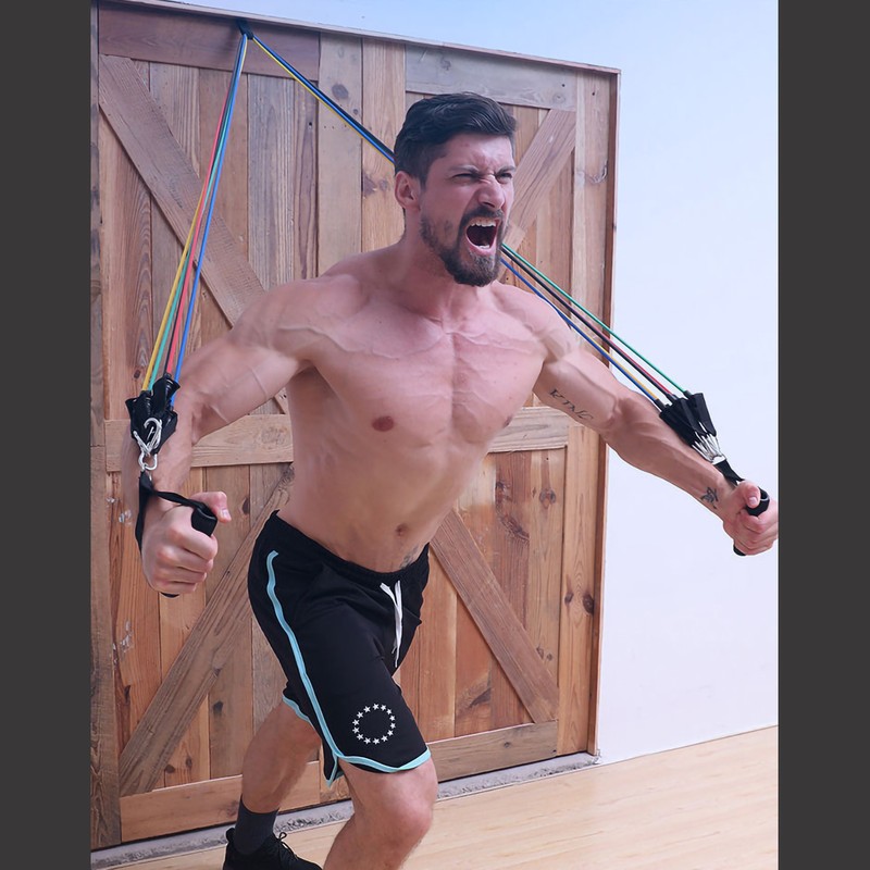 11pcs/set Latex Resistance Bands Multifunction Elastic Exercise Resistance Bands Expander