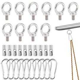 Lithyc 10 Sets of Piping Stoppers – Piping Strips Stopper – Stopper for Piping Rail – Versatile Pipe Rail Fittings Made of Stainless Steel for Caravans, Motorhomes and Boats