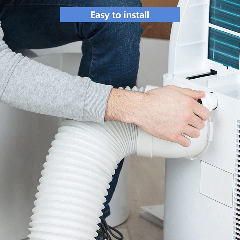 5.1 Inch Air Conditioner Exhaust Hose Anti-Clockwise Thread Portable AC
