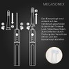 6x Megasonex Flat Soft Brush Heads