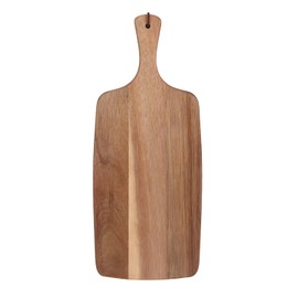 Acacia Wood Cutting Board with Handle Wooden Paddle Board Charcuterie Board Kitchen Chopping Board for Bread, Meat, Fruits, Vegetables, Cheese Serving Board, Serving Platter 17" x 7"