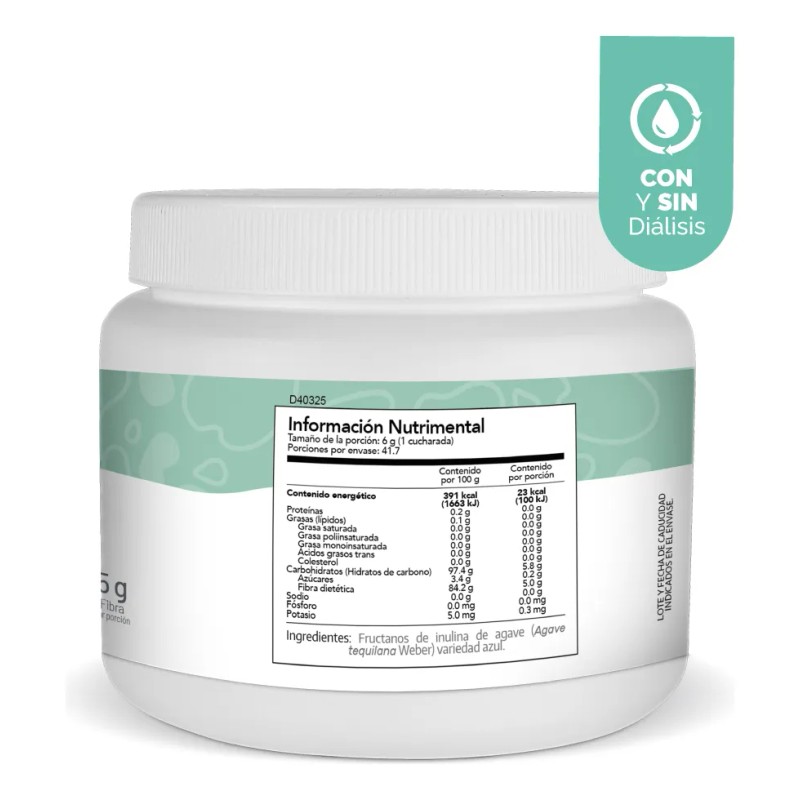 Inulina Agave 250g Pura Nin Sabor