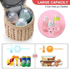 Accmor Breastmilk Cooler Bag, Insulated Baby Bottle Cooler Tote Bags for Nursing Mom Daycare