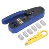 RJ45 Crimping Tool Kit Network Cable Ethernet Jack Pass Through