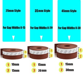 Silicone Seal Strip,Weather Stripping for Door or Window,Weatherproof Soundproof Self Adhesive Door Strip Bottom, Door Draft Stopper Silicone Strip Tape (Brown Length 16.5 Feet Width 35mm)