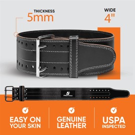 Weight Lifting belt for Men & Women - Premium Squat belt for both men and women - Lift Belt as Back belt for Lifting Heavy Weights (Black/White, Small)